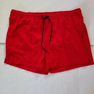 George Men's 6" Basic Swim Shorts Red Size 3XL (48-50)